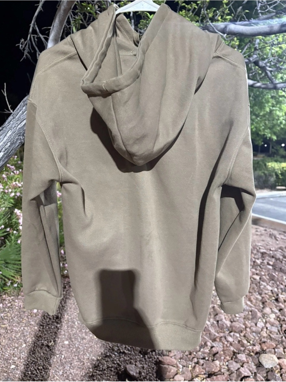 CELINE Loose Hoodie in Cotton Fleece khaki sz L. One small blemish - Picture 4 of 6